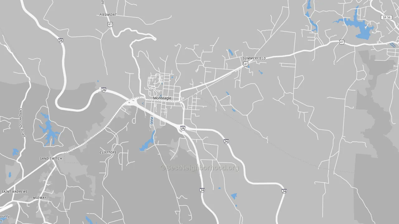 Transit Grade map of 37356, TN