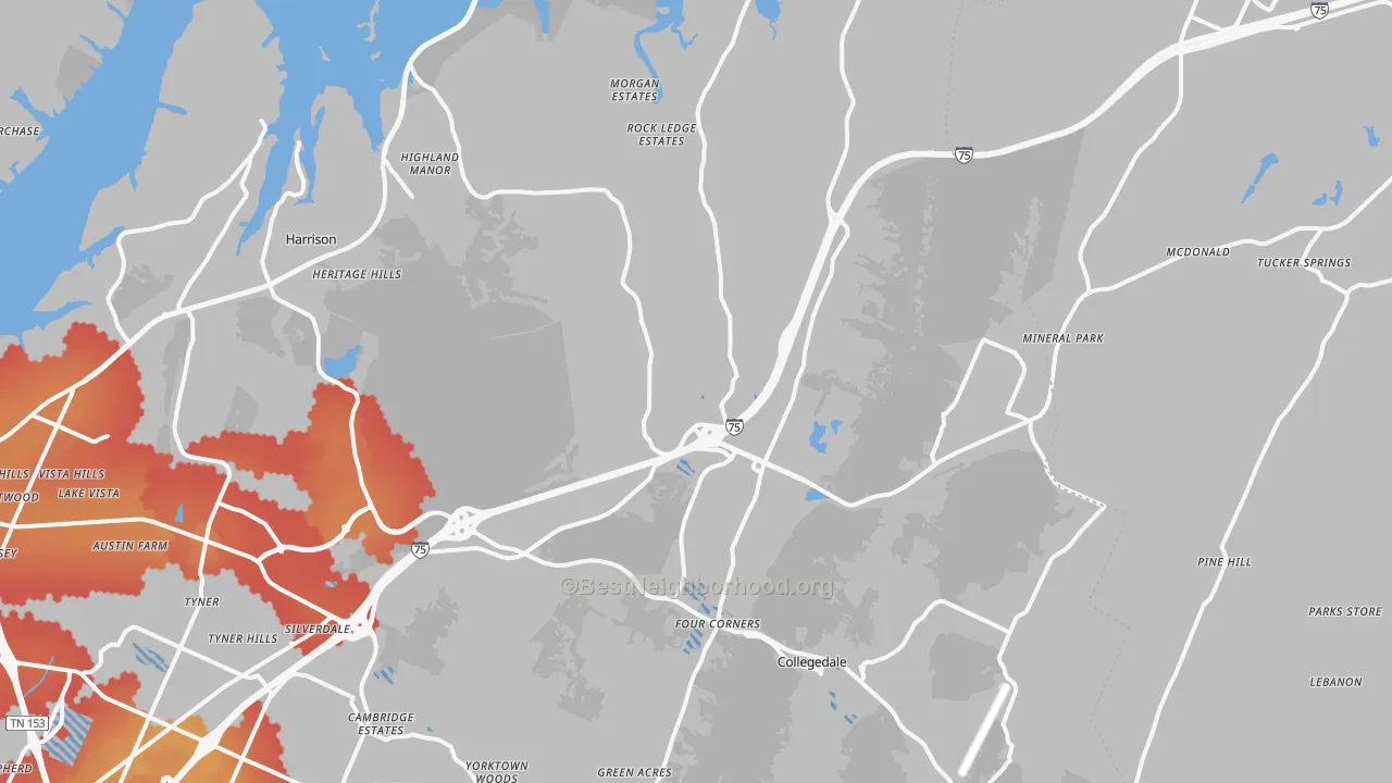 Transit Grade map of 37363, TN