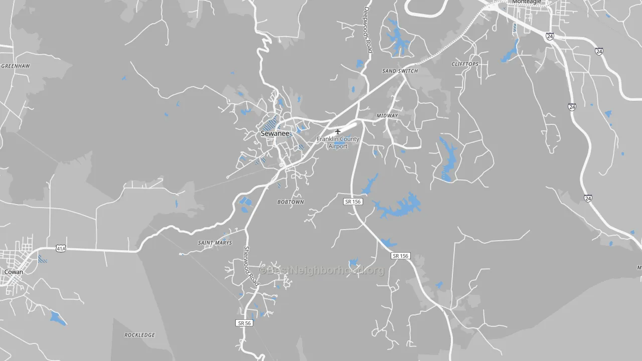 Transit Grade map of 37375, TN