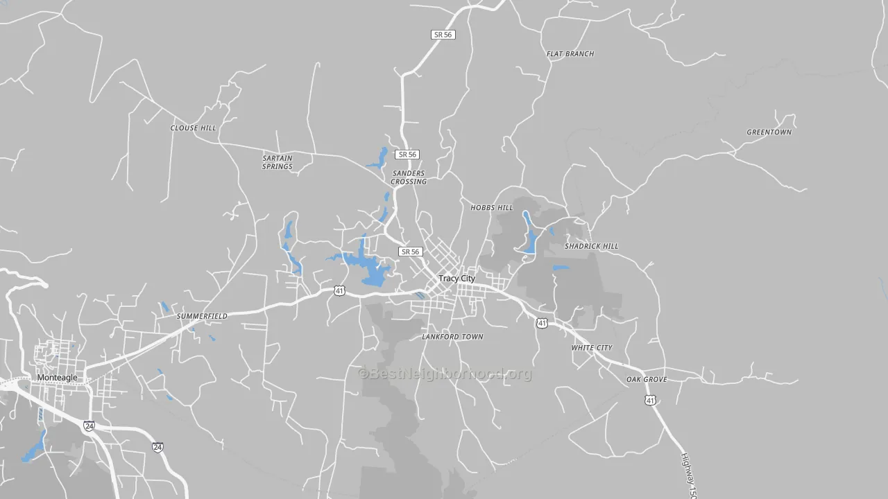 Transit Grade map of 37387, TN