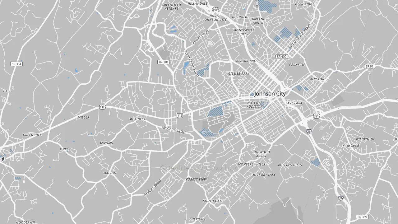 Transit Grade map of 37604, TN