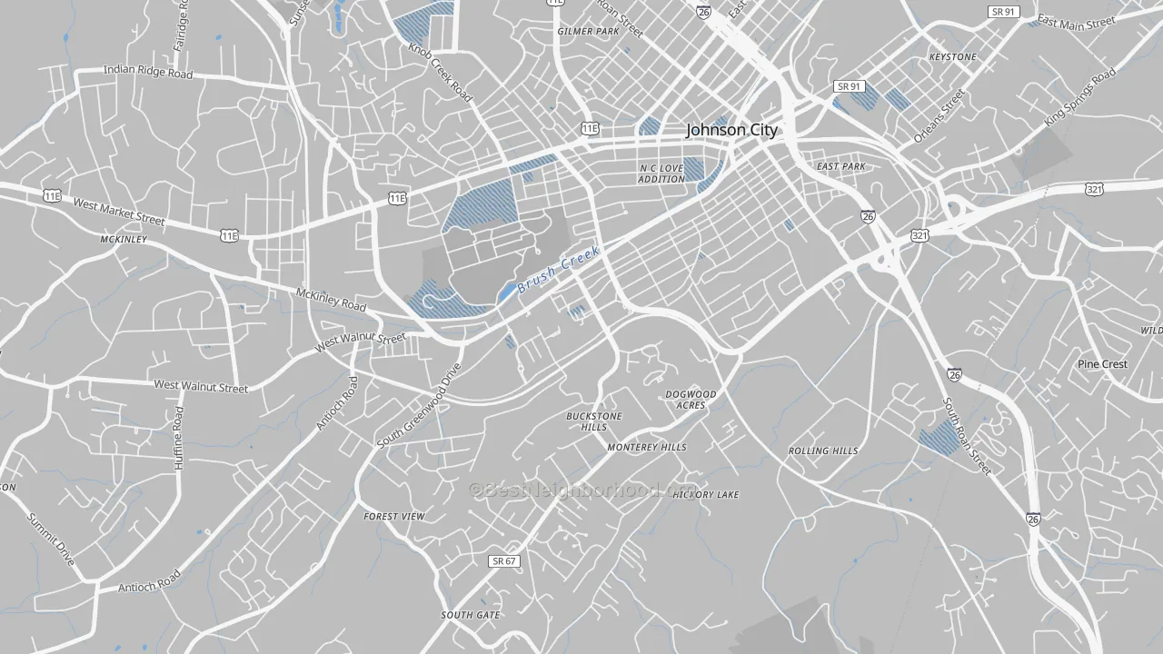 Transit Grade map of 37614, TN