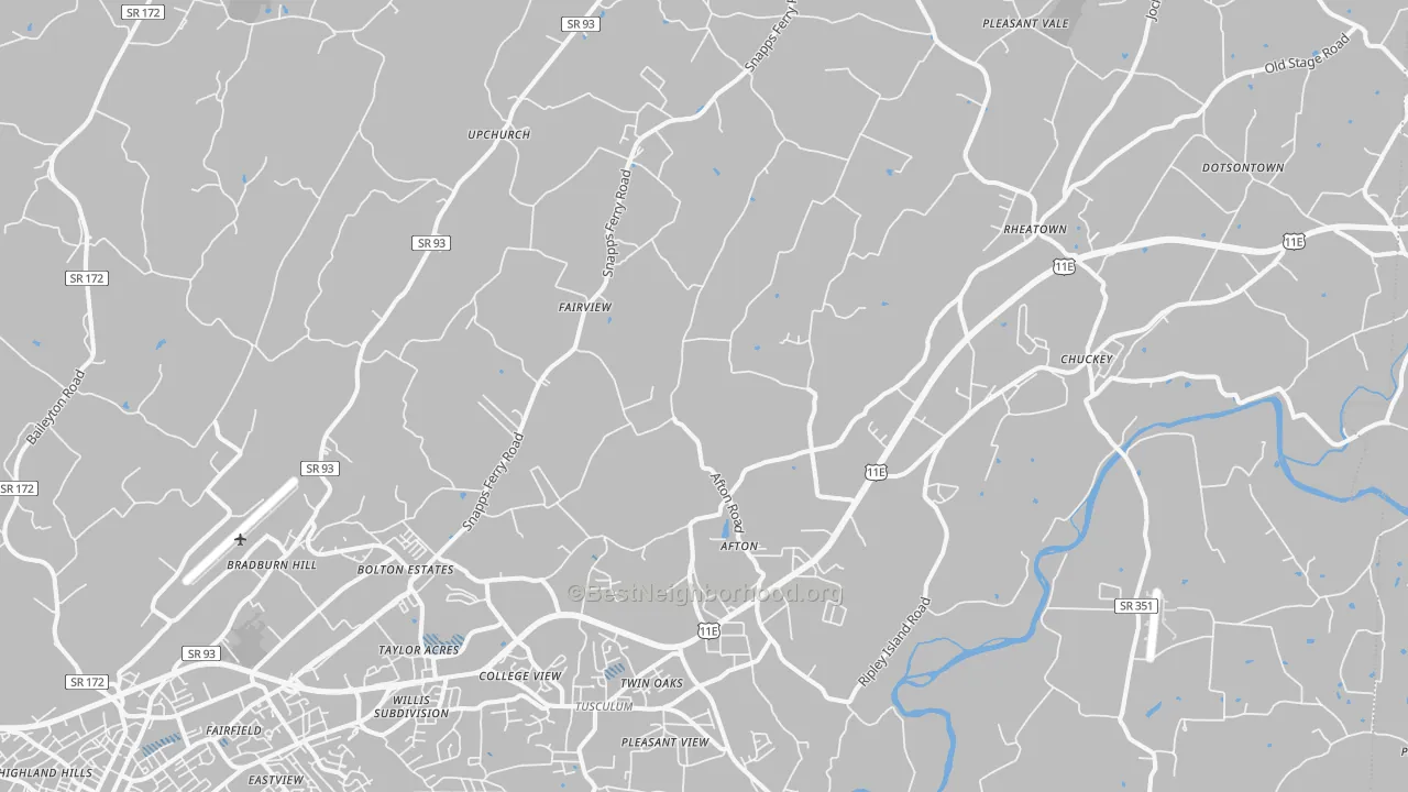 Transit Grade map of 37616, TN