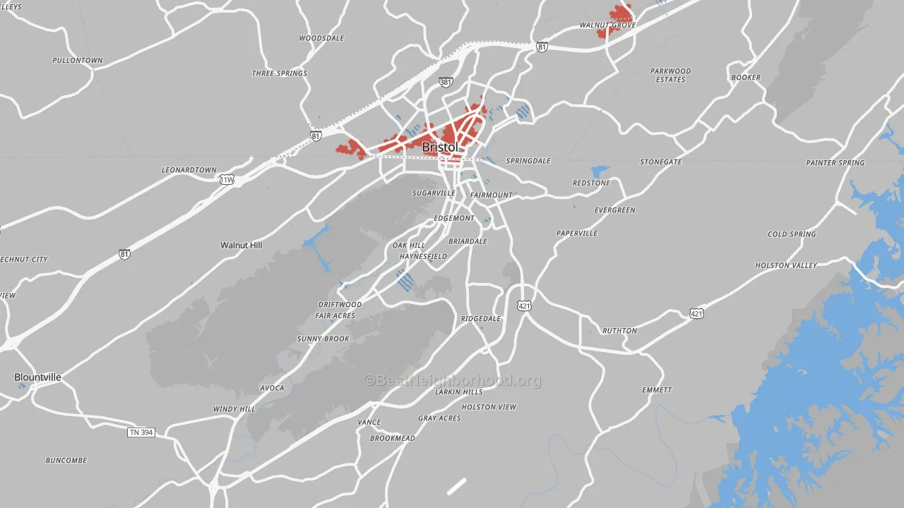 Transit Grade map of 37620, TN