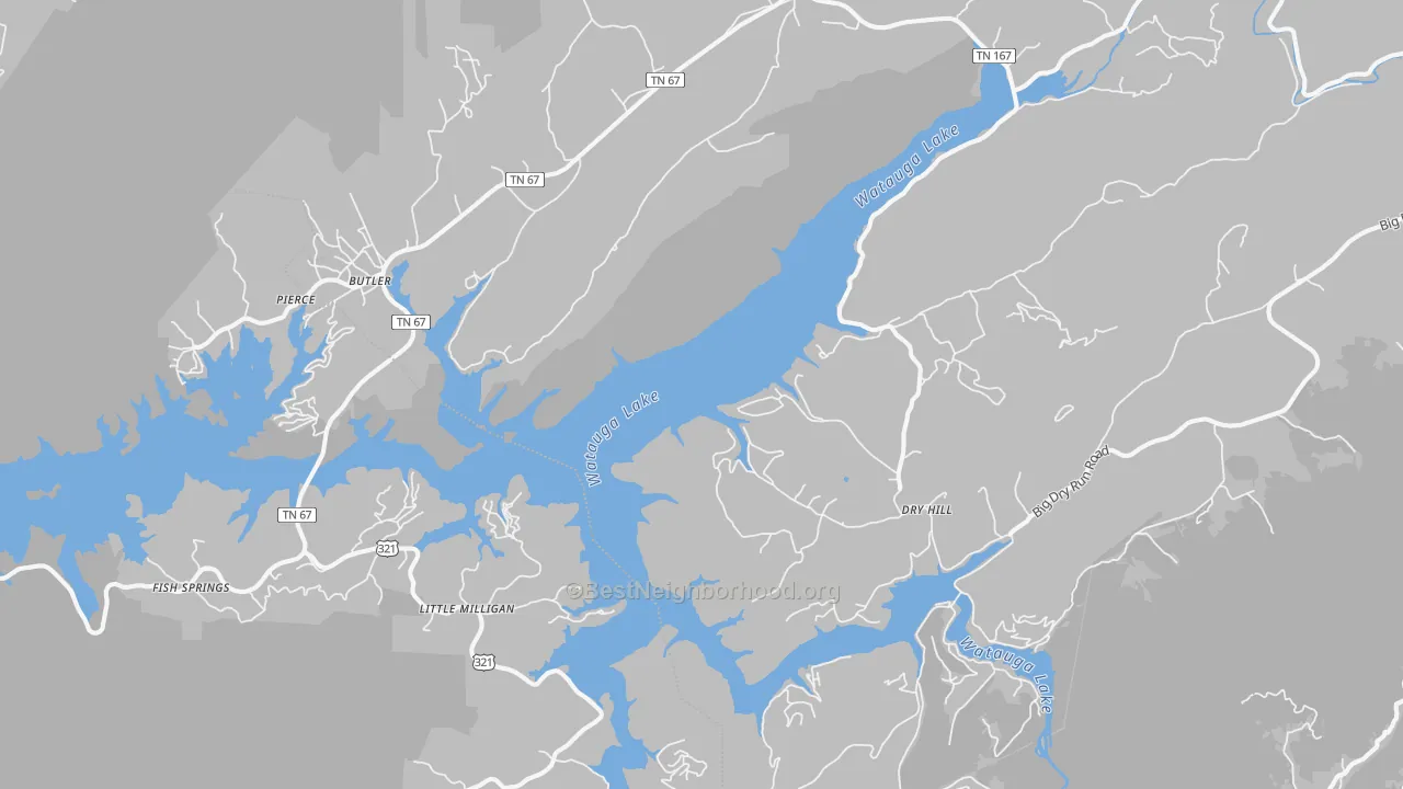 Transit Grade map of 37640, TN