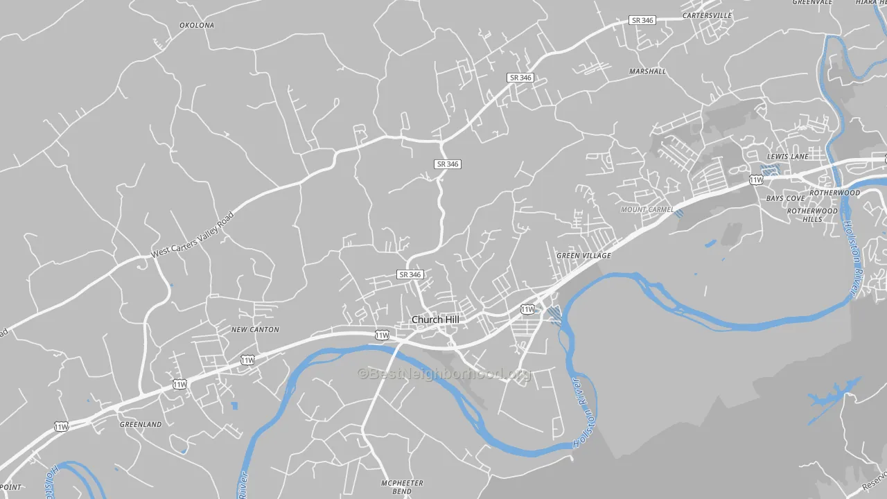 Transit Grade map of 37642, TN