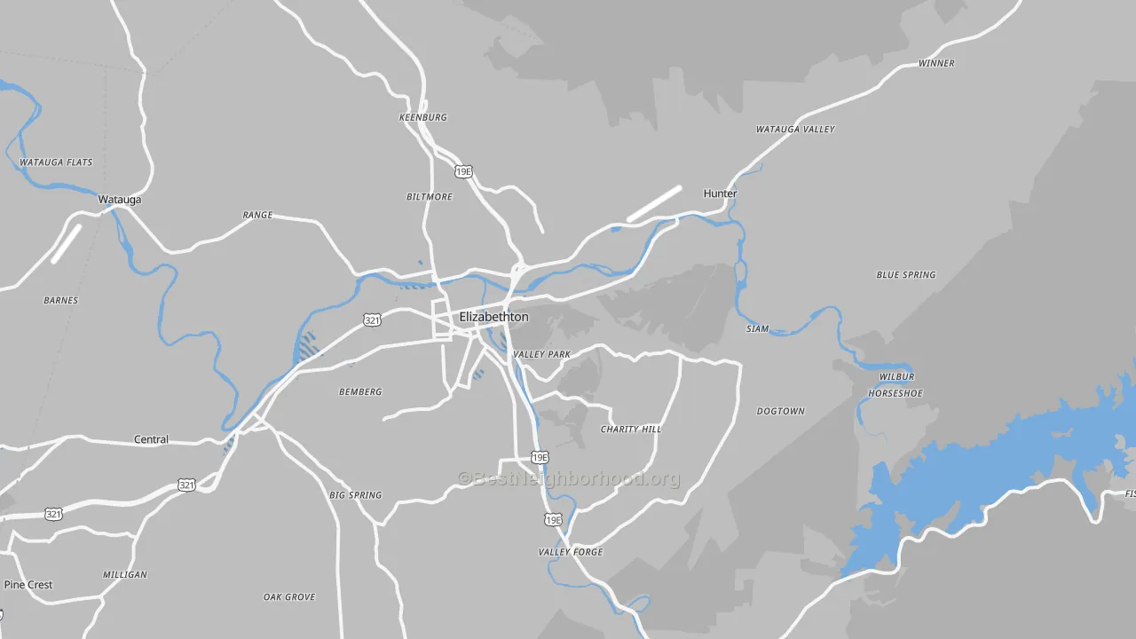 Transit Grade map of 37643, TN