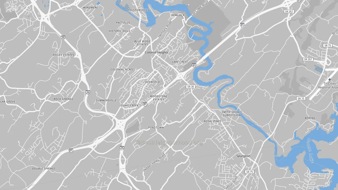 Transit Grade map of 37663, TN