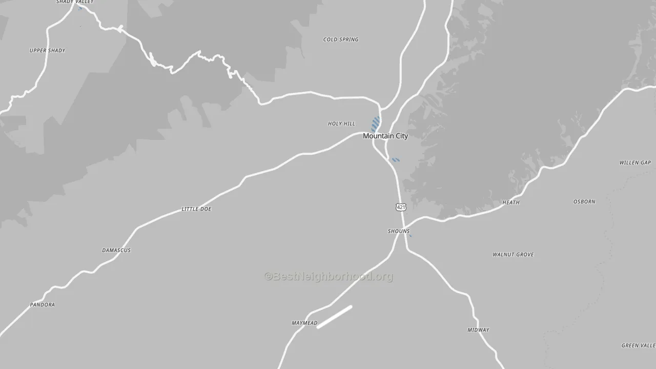 Transit Grade map of 37683, TN