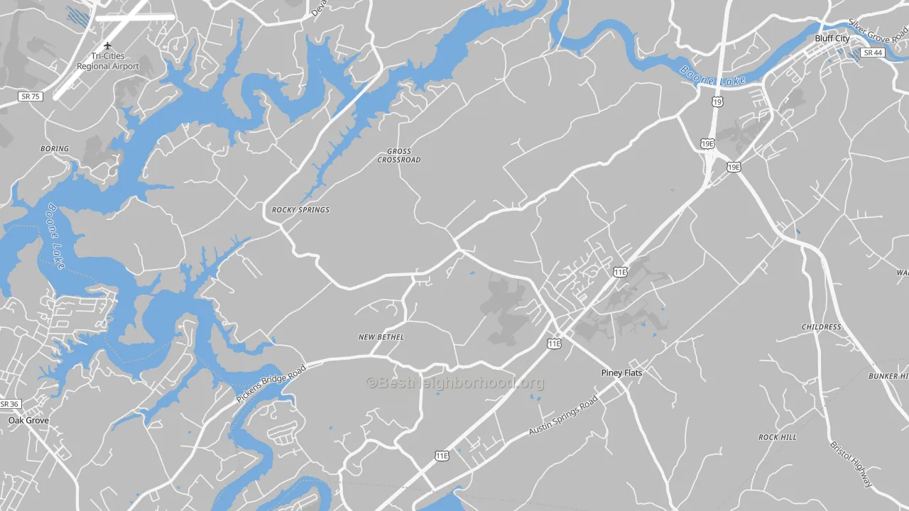 Transit Grade map of 37686, TN