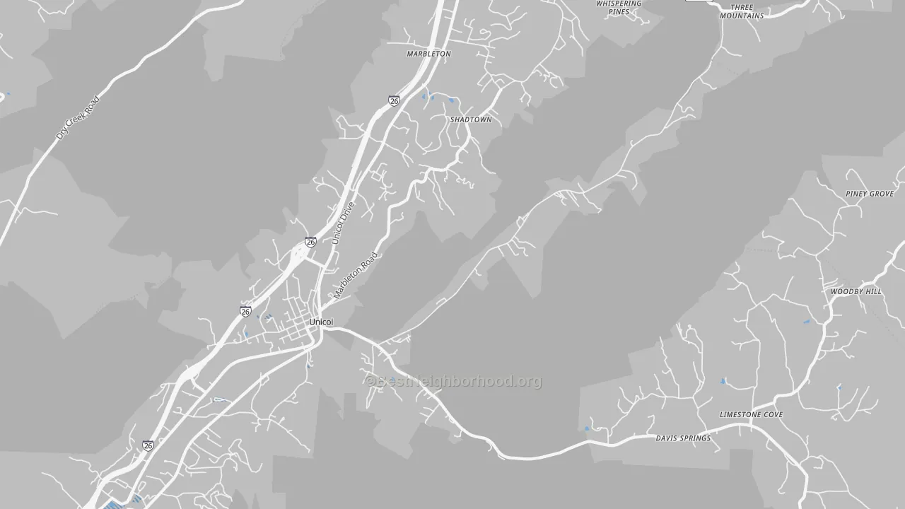 Transit Grade map of 37692, TN