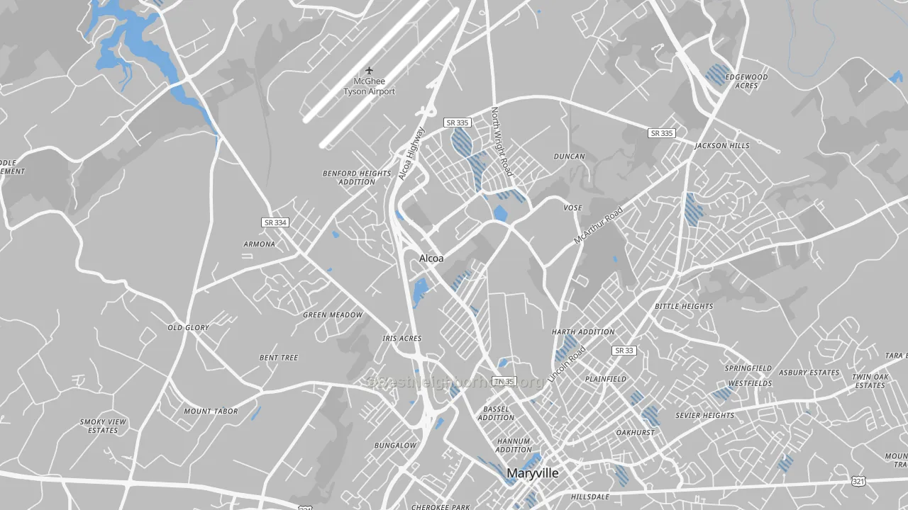 Transit Grade map of 37701, TN