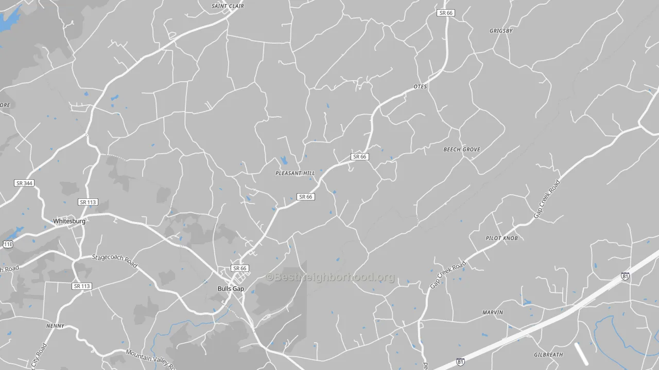 Transit Grade map of 37711, TN
