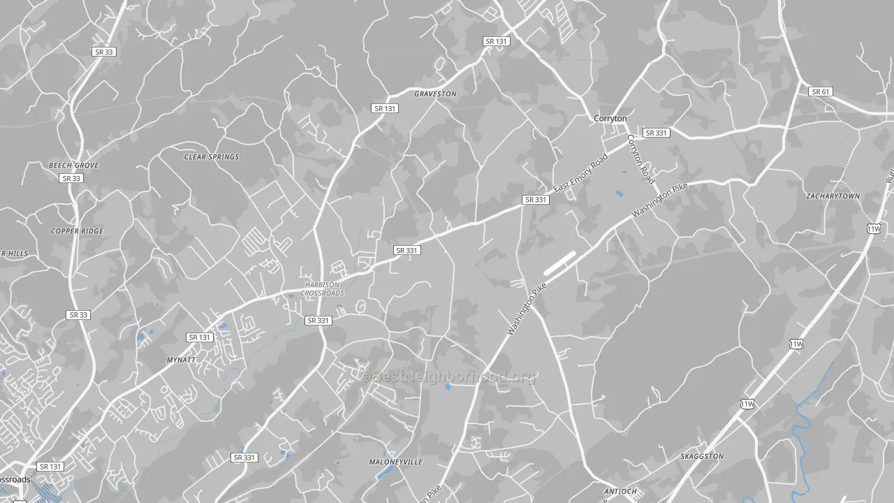 Transit Grade map of 37721, TN
