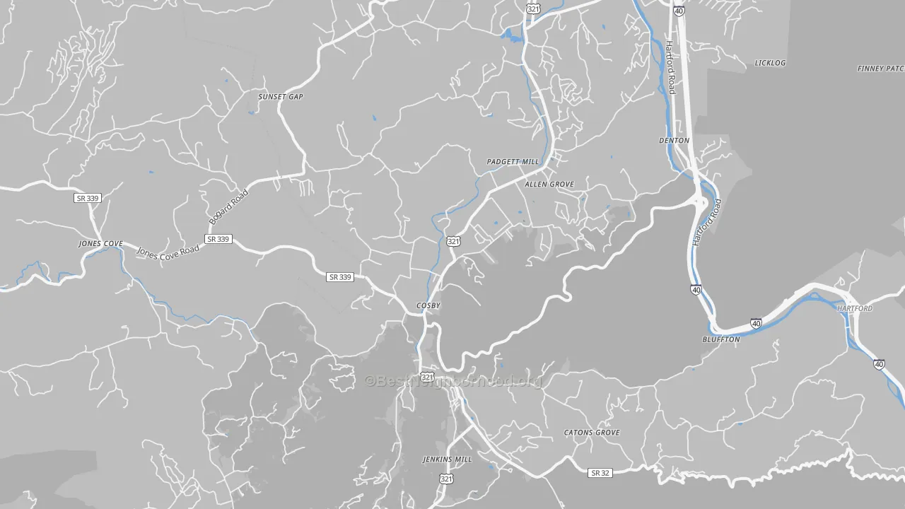 Transit Grade map of 37722, TN