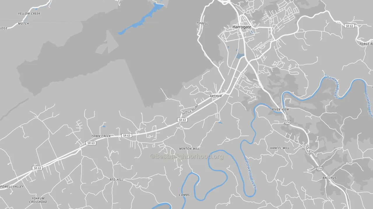 Transit Grade map of 37724, TN
