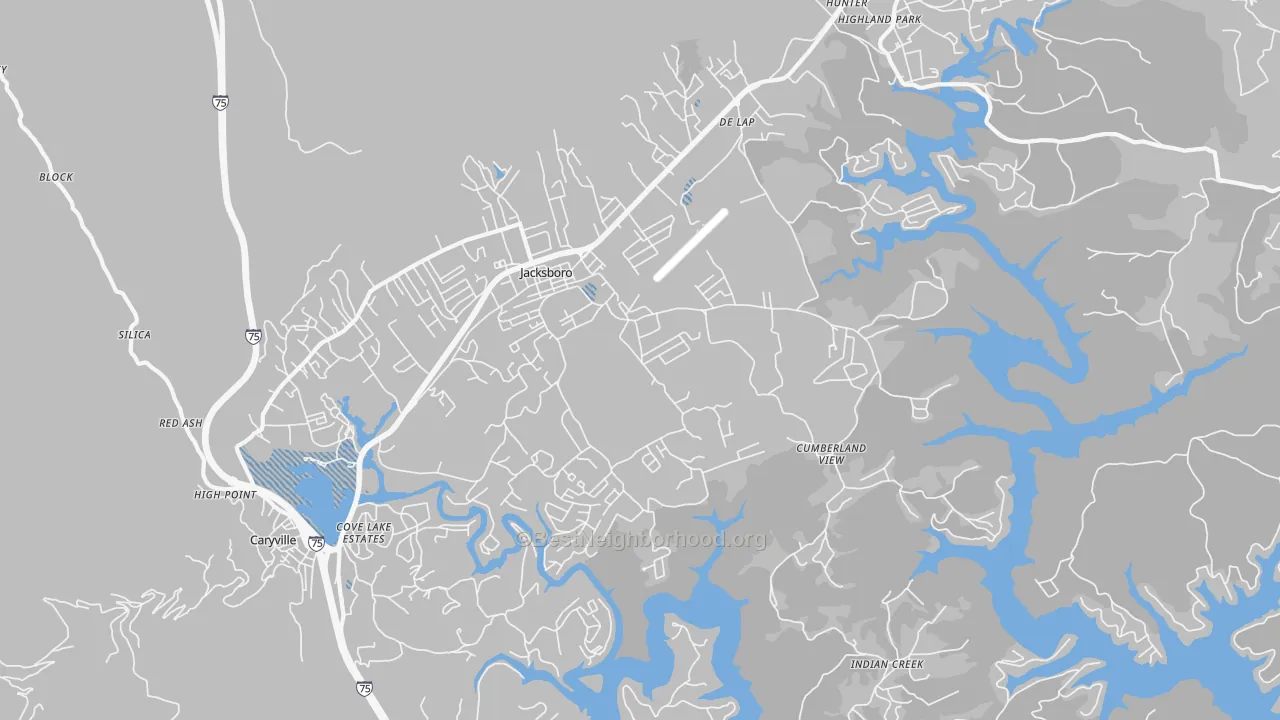 Transit Grade map of 37757, TN