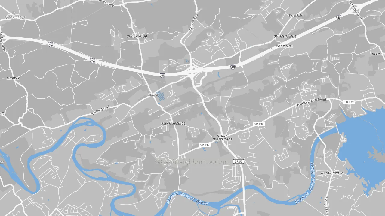 Transit Grade map of 37764, TN