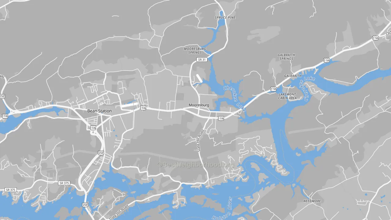 Transit Grade map of 37811, TN