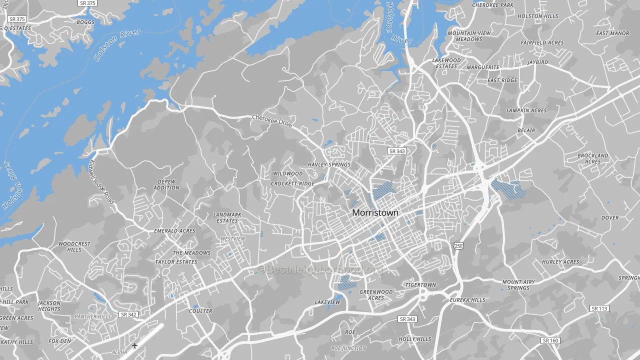 Transit Grade map of 37814, TN