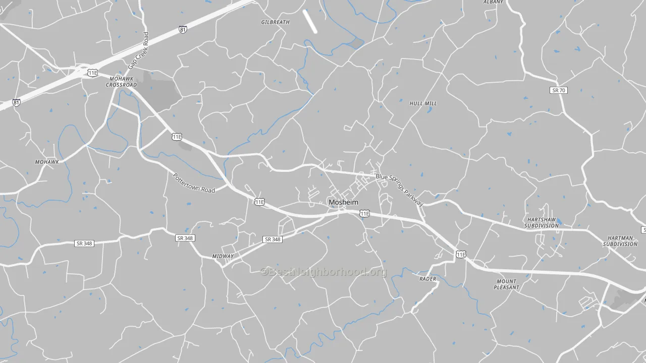 Transit Grade map of 37818, TN
