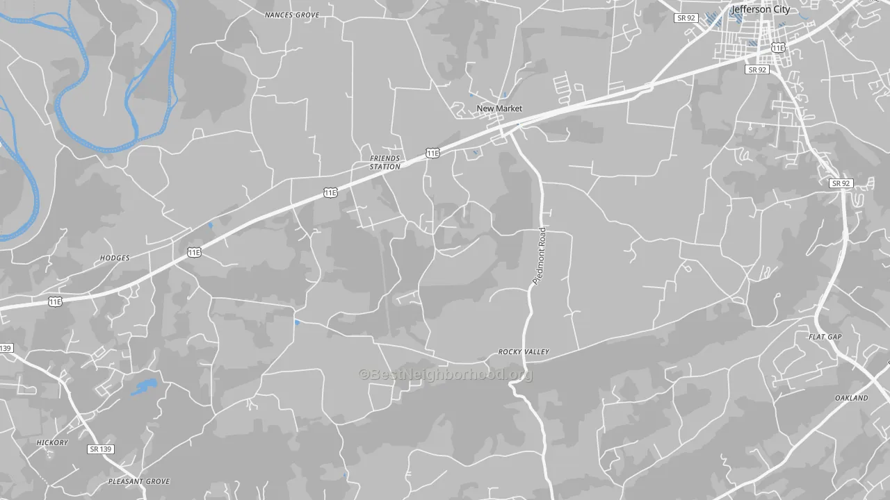 Transit Grade map of 37820, TN