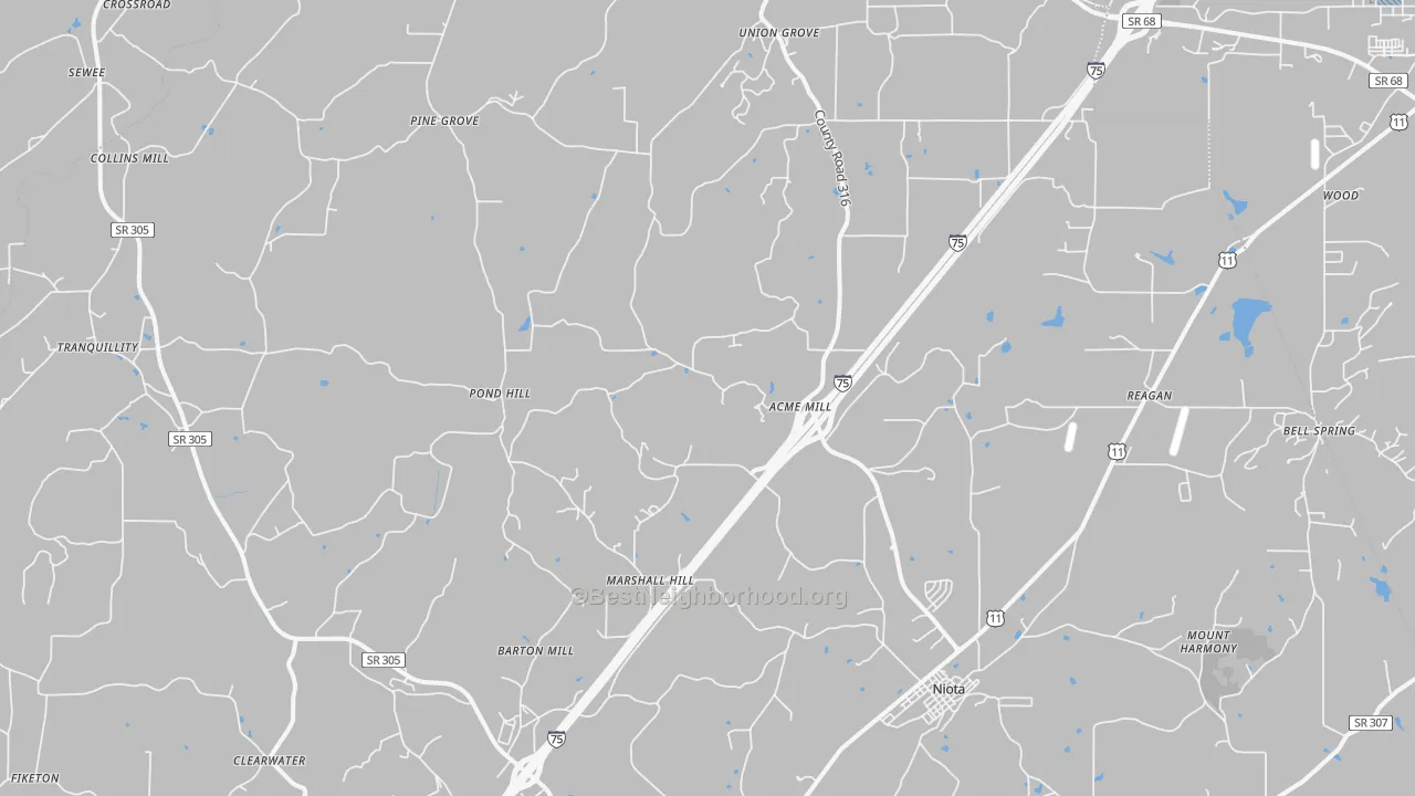 Transit Grade map of 37826, TN