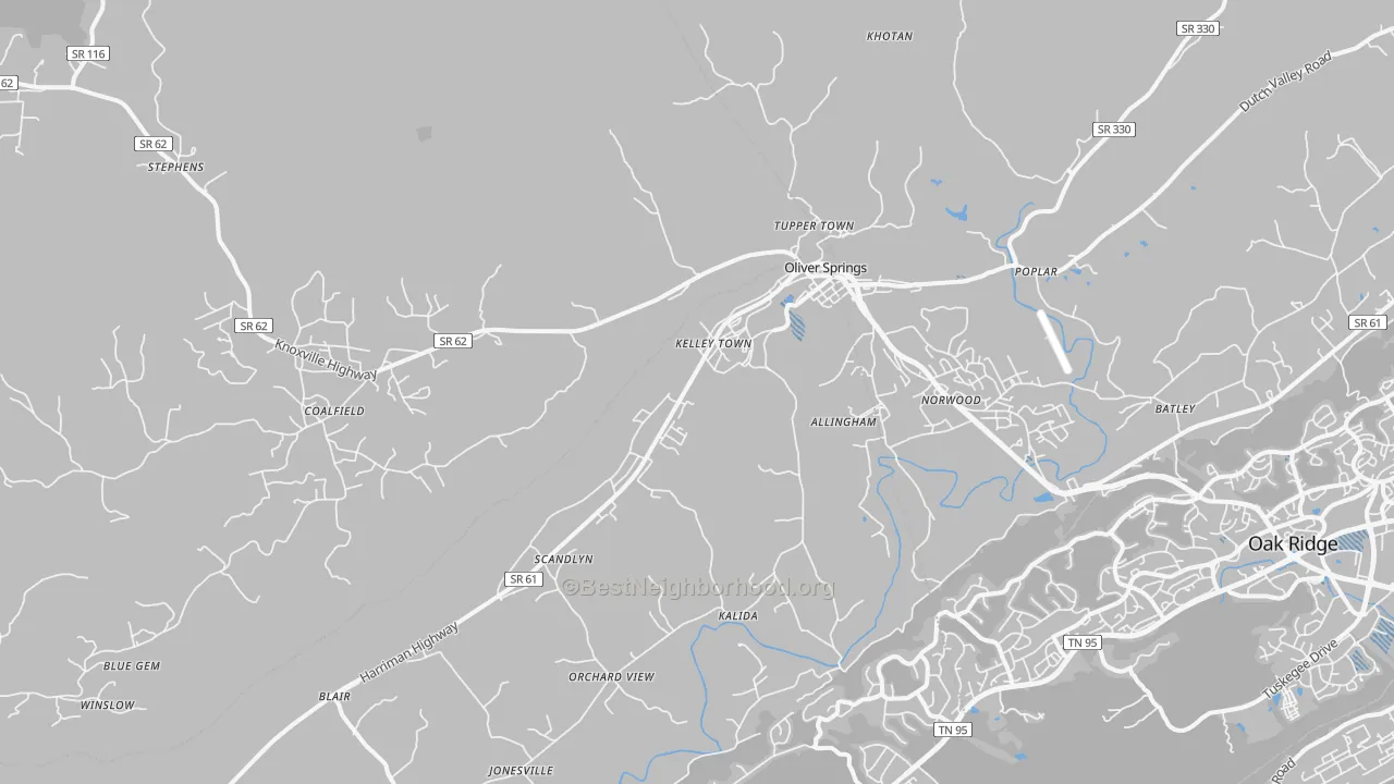 Transit Grade map of 37840, TN