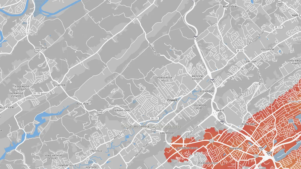 Transit Grade map of 37849, TN