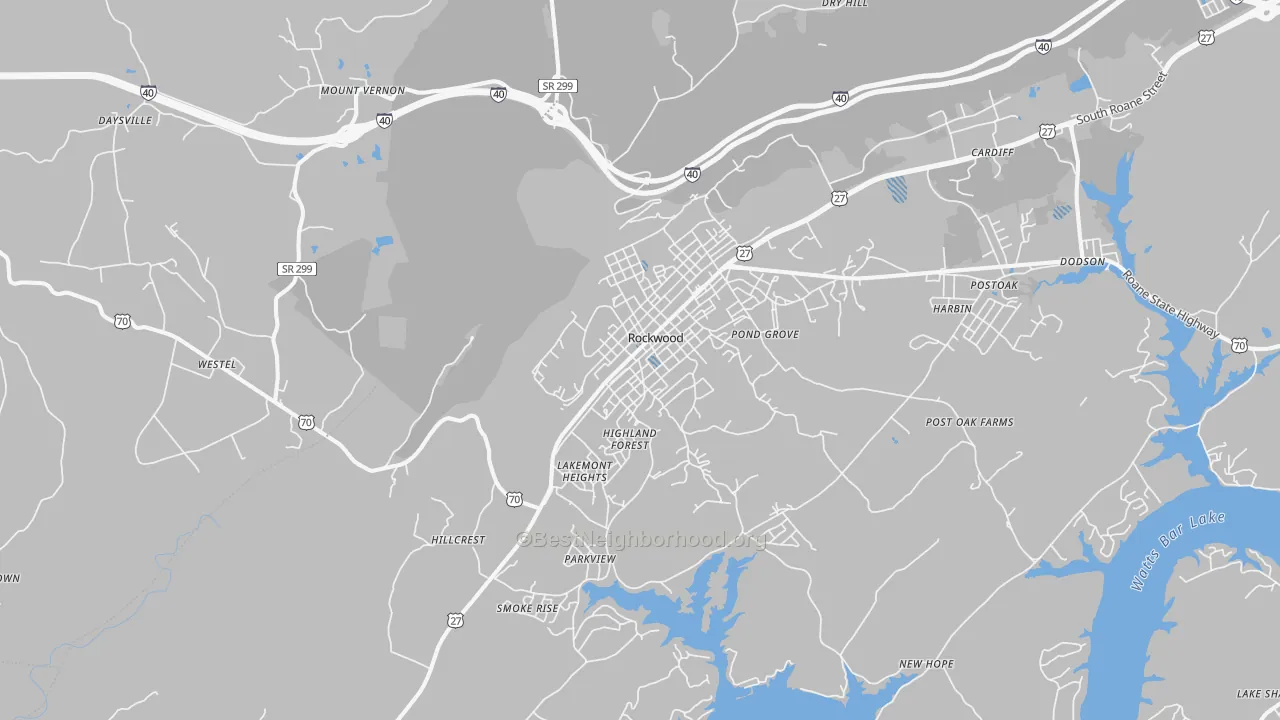 Transit Grade map of 37854, TN