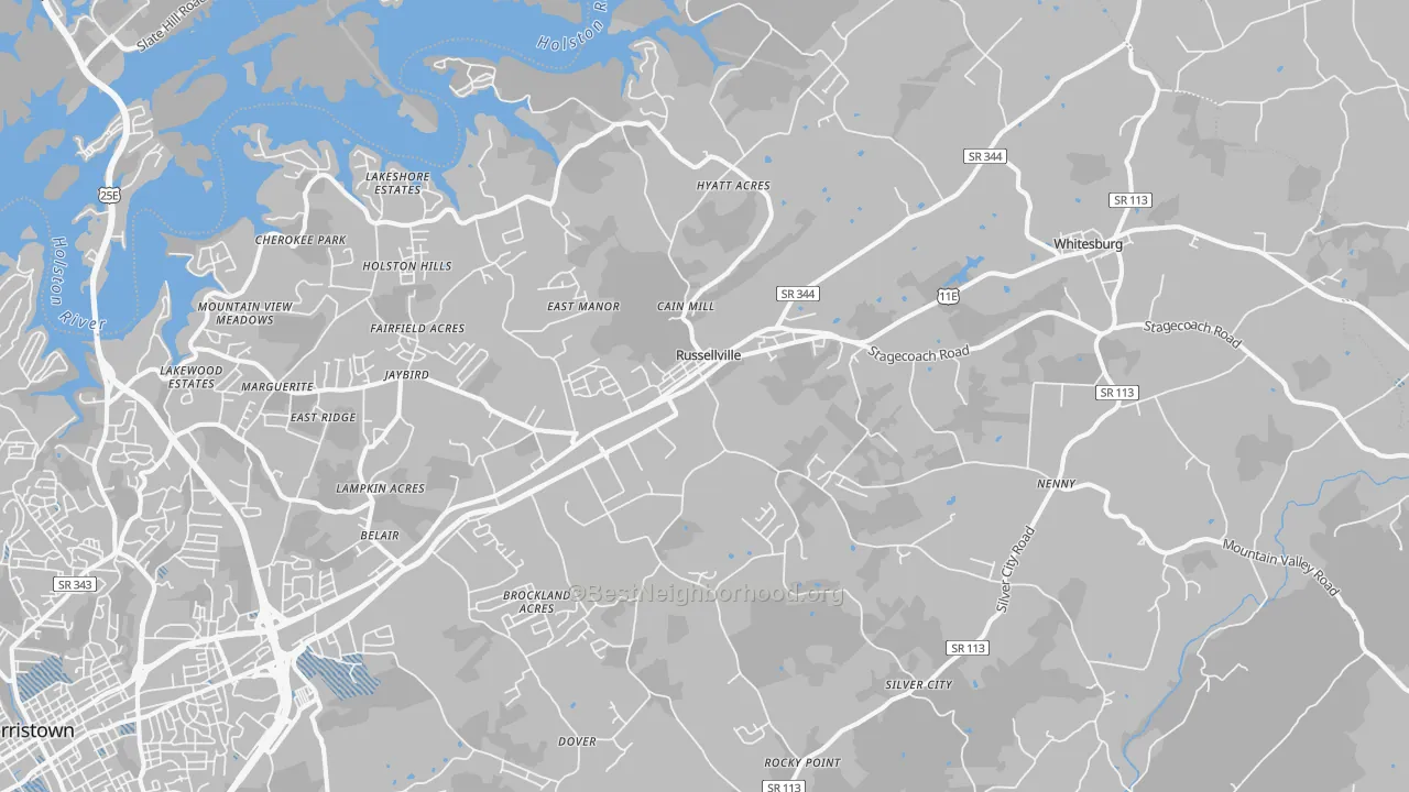 Transit Grade map of 37860, TN