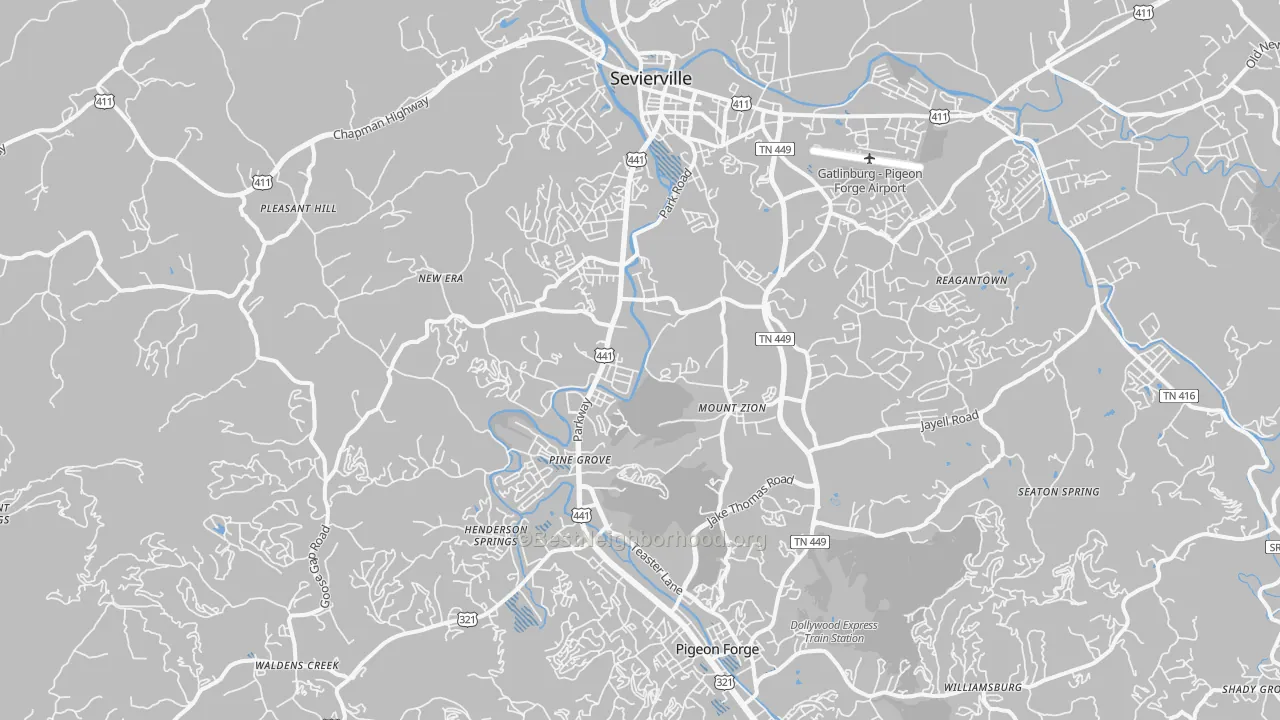 Transit Grade map of 37862, TN