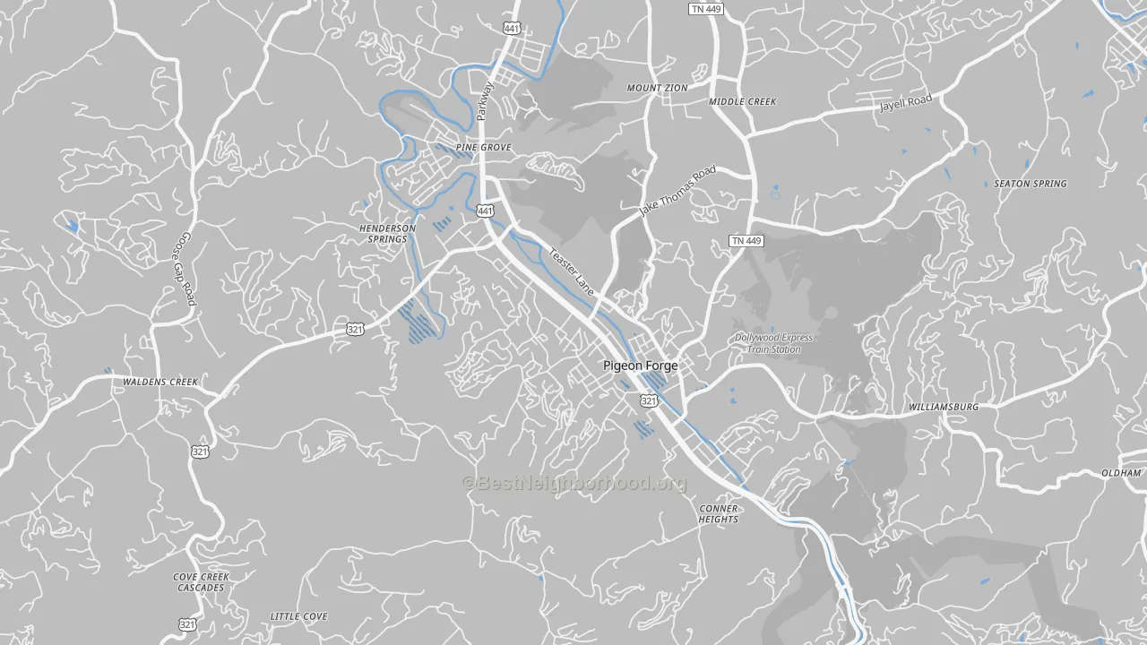 Transit Grade map of 37863, TN