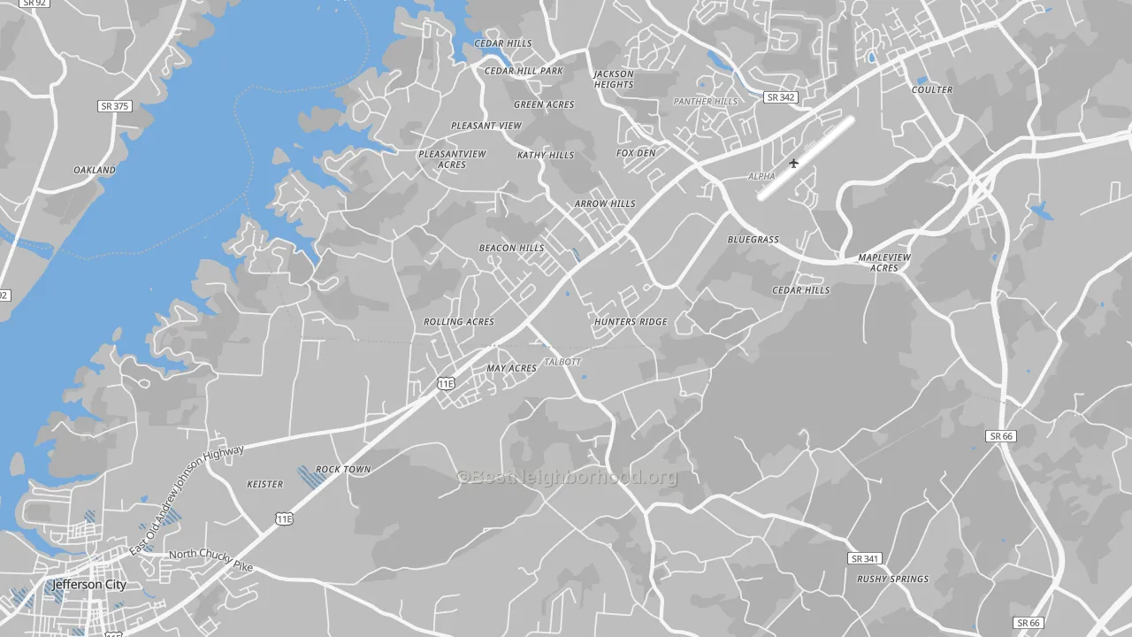 Transit Grade map of 37877, TN