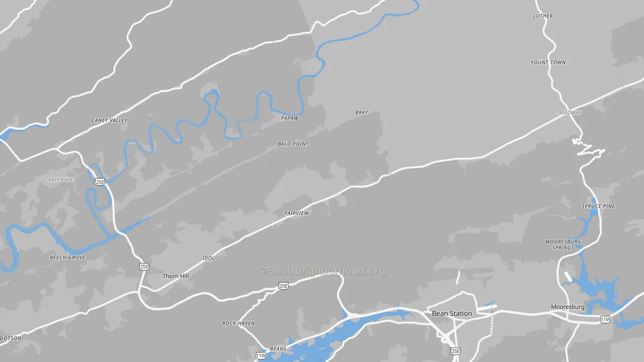 Transit Grade map of 37881, TN