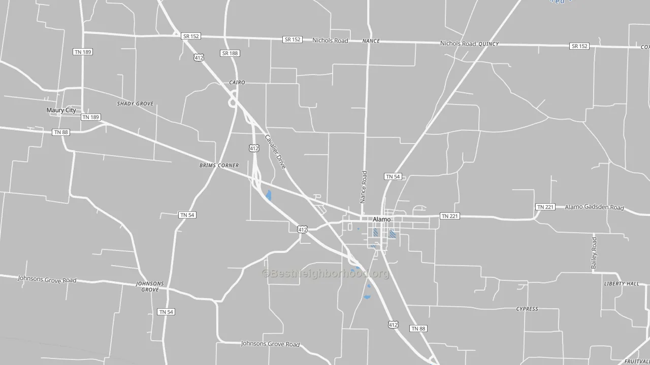 Transit Grade map of 38001, TN