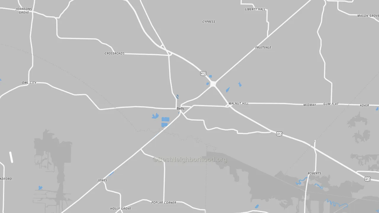 Transit Grade map of 38006, TN