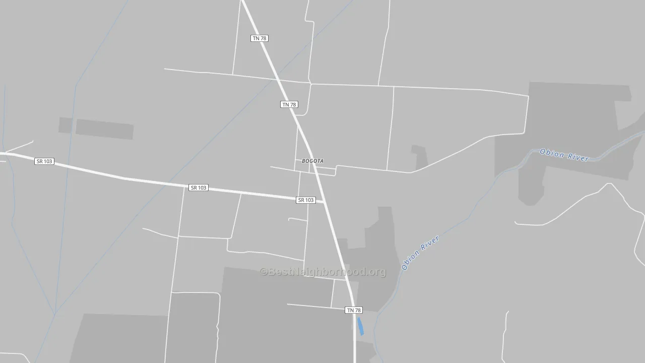Transit Grade map of 38007, TN