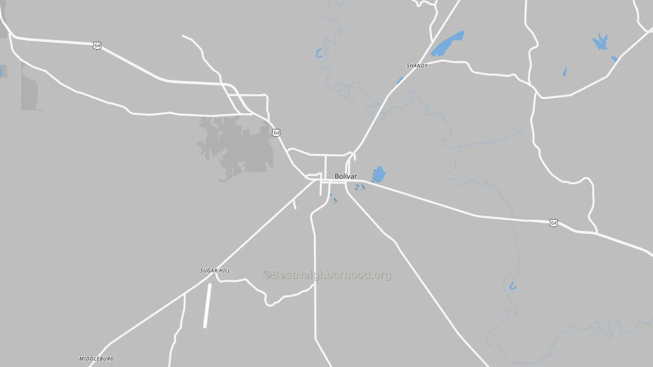 Transit Grade map of 38008, TN