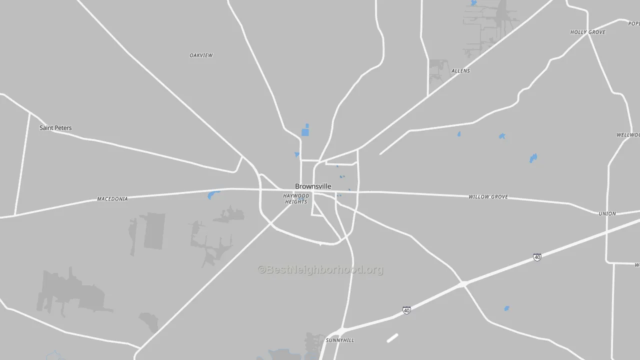 Transit Grade map of 38012, TN
