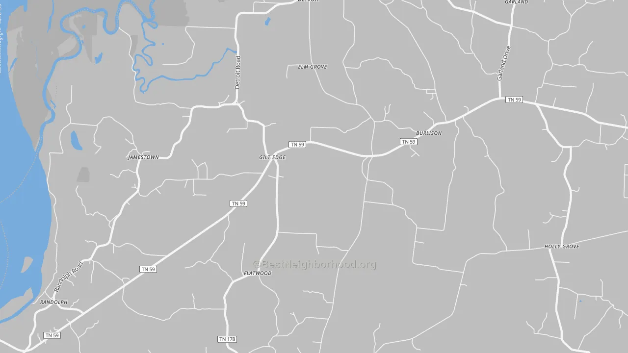 Transit Grade map of 38015, TN
