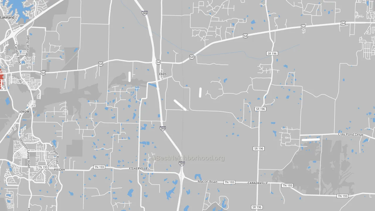 Transit Grade map of 38028, TN