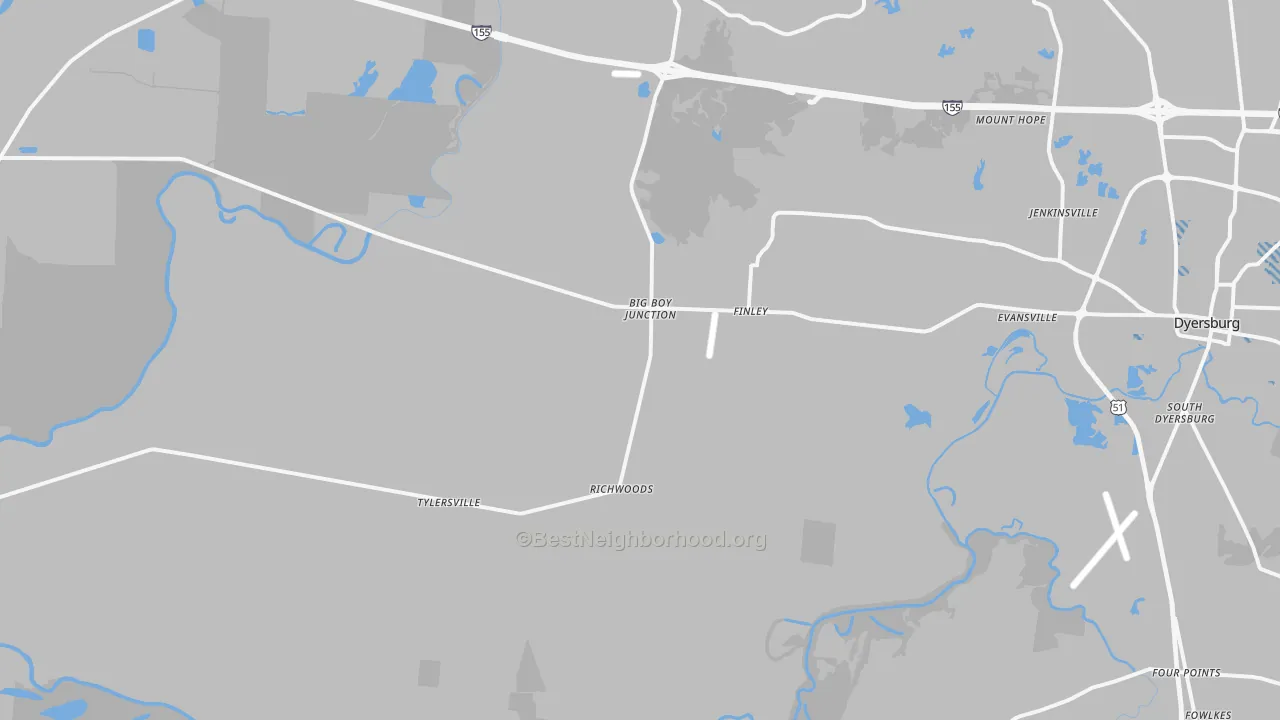Transit Grade map of 38030, TN