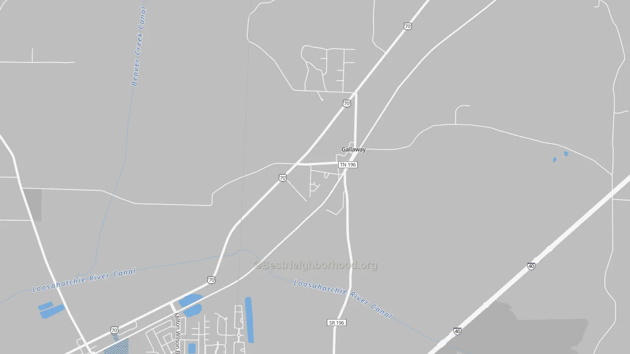 Transit Grade map of 38036, TN