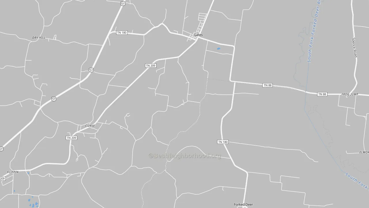 Transit Grade map of 38037, TN