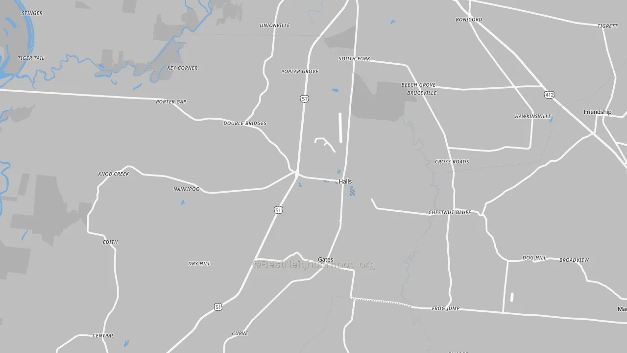 Transit Grade map of 38040, TN