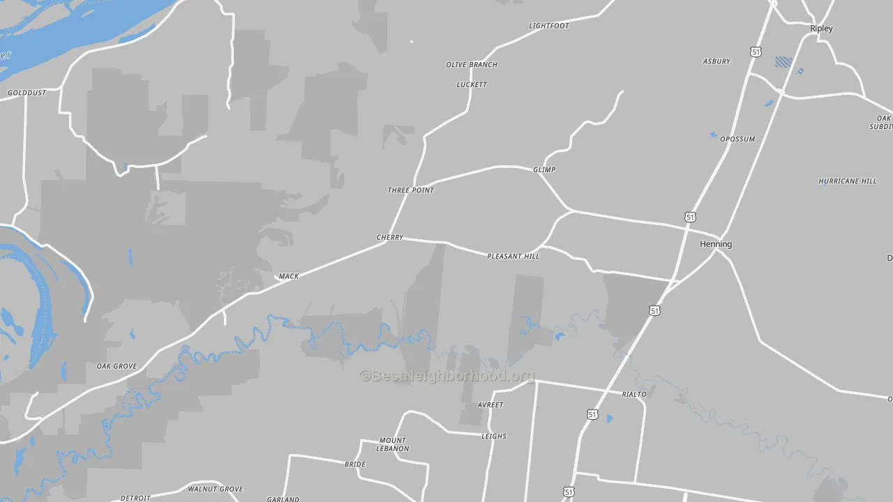 Transit Grade map of 38041, TN