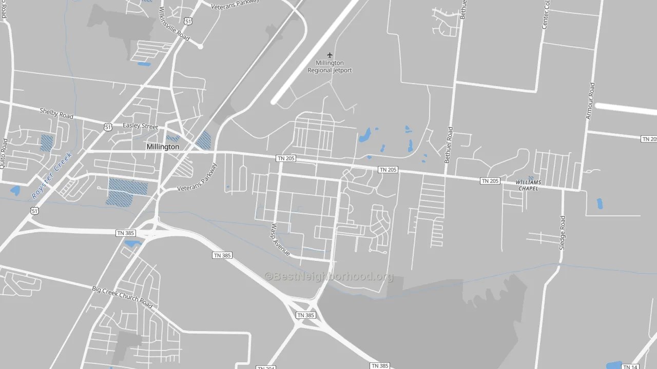 Transit Grade map of 38054, TN