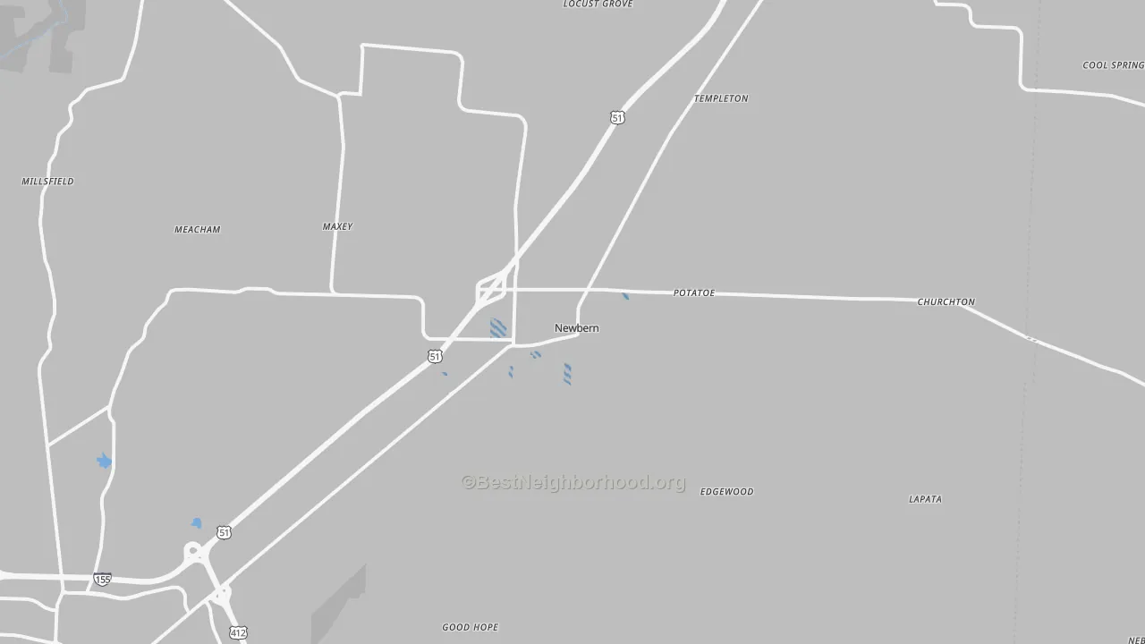 Transit Grade map of 38059, TN