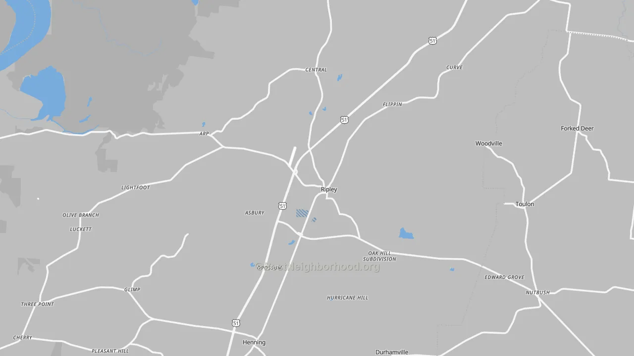 Transit Grade map of 38063, TN